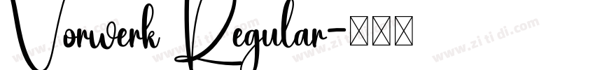 Vorwerk Regular字体转换